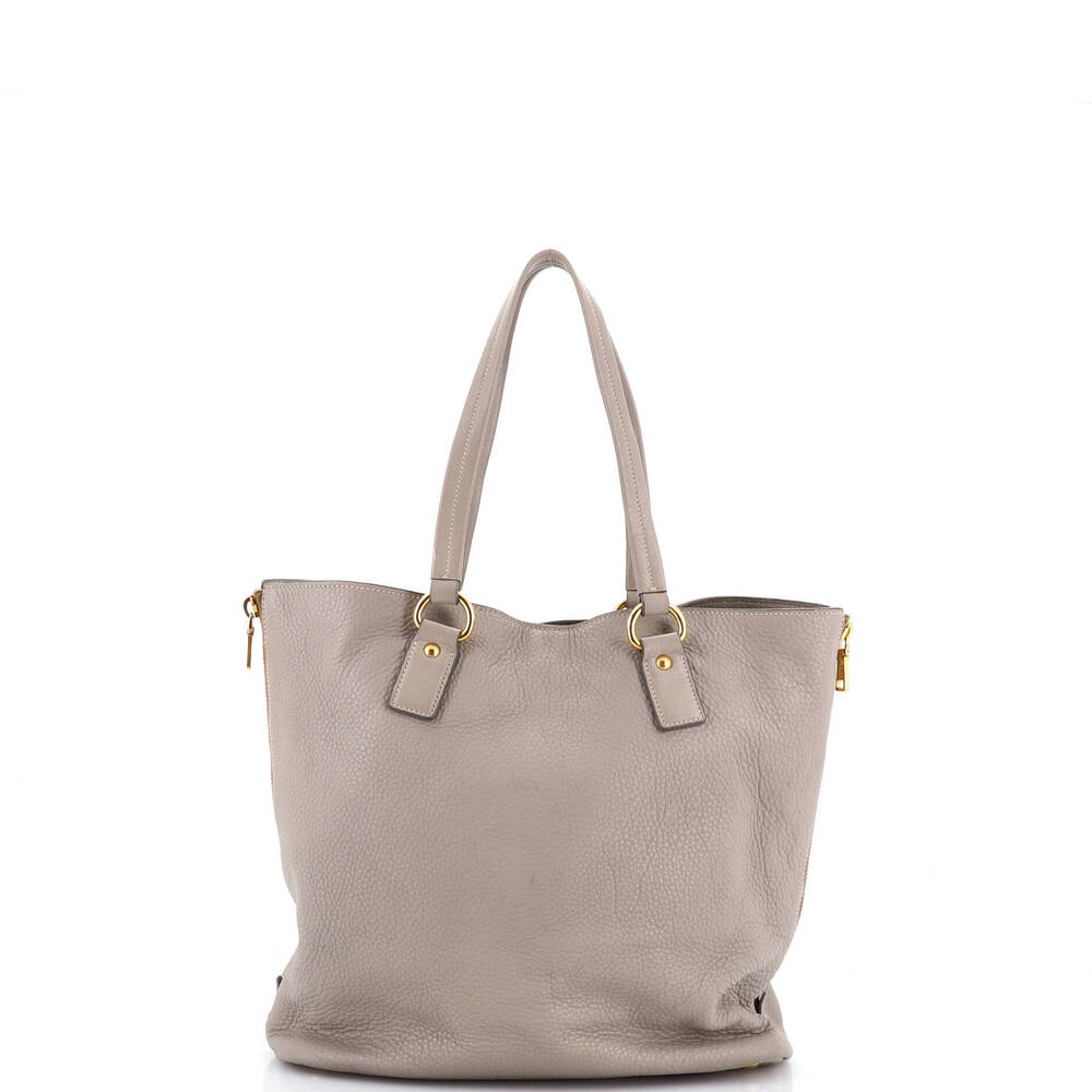 Prada Side Zip Shopper Tote Vitello #257067P91B - Picture 3 of 8